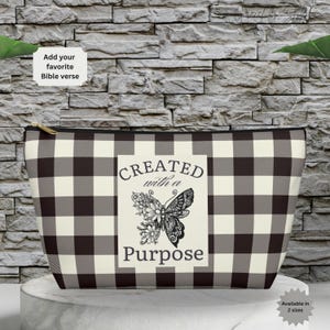 Personalized Christian Accessory Pouch: Inspirational Bible Verse Travel Bag