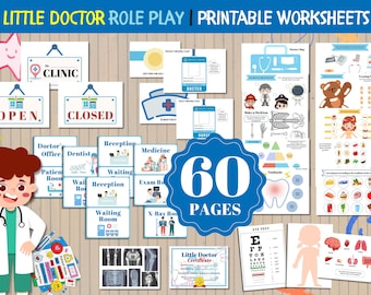 Doctor Role Play Printables: Kids Pretend Play Set (Digital Download)