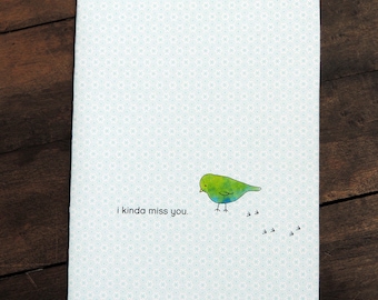 Tu me manques un peu - Carte Little Birdy