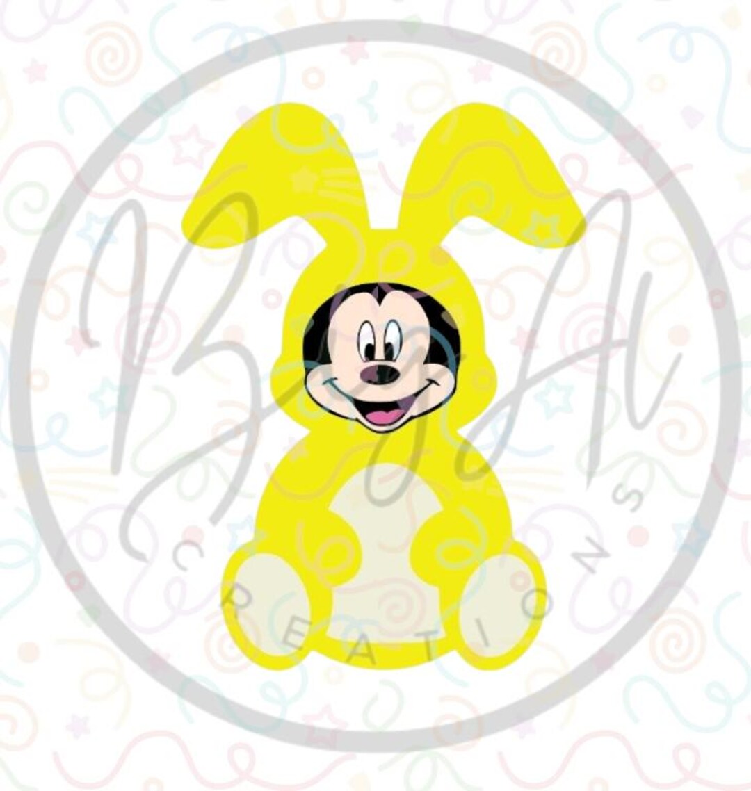 Mickey Rabbit Svg, JPG, PNG Digital Cut File for Cricut and Silhouette ...