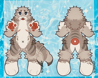 Fluffy shark fursona adoptable