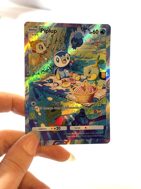 piplup holographic card Piplup Promo - Pokemon Pocket FANMADE Full Alt Art HOLO