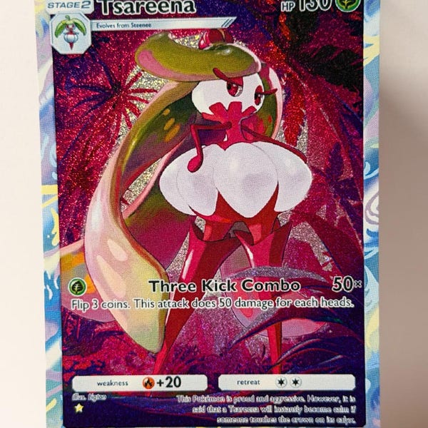 Tsareena - Celestial Guardians - Pokemon Tasche FANMADE Full Alt Art HOLO