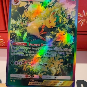Leafeon ex Pokémon tcg Pocket Ilustración de arte completo personalizada Holo Card Apex genético Isla mítica Space Smackdown Revelry Triumphant