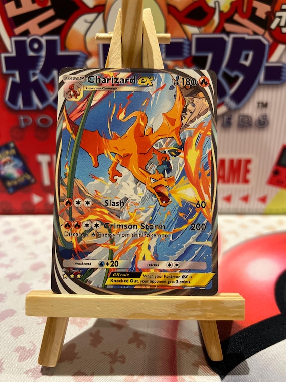Charizard Ex Metal Card - Custom Full Art Illustration - Etsy