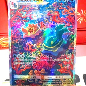 Gastrodon Pokemon tcg Pocket Illustration artistique complète personnalisée carte Holo Apex génétique île mythique espace Smackdown festivités brillantes triomphantes