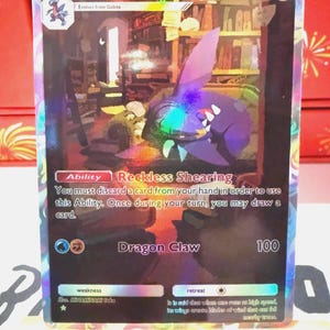 Garchomp Pokémon tcg Pocket Tarjeta holográfica personalizada con ilustración de arte completo Apex genético Isla mítica Space Smackdown Revelry Triumphant