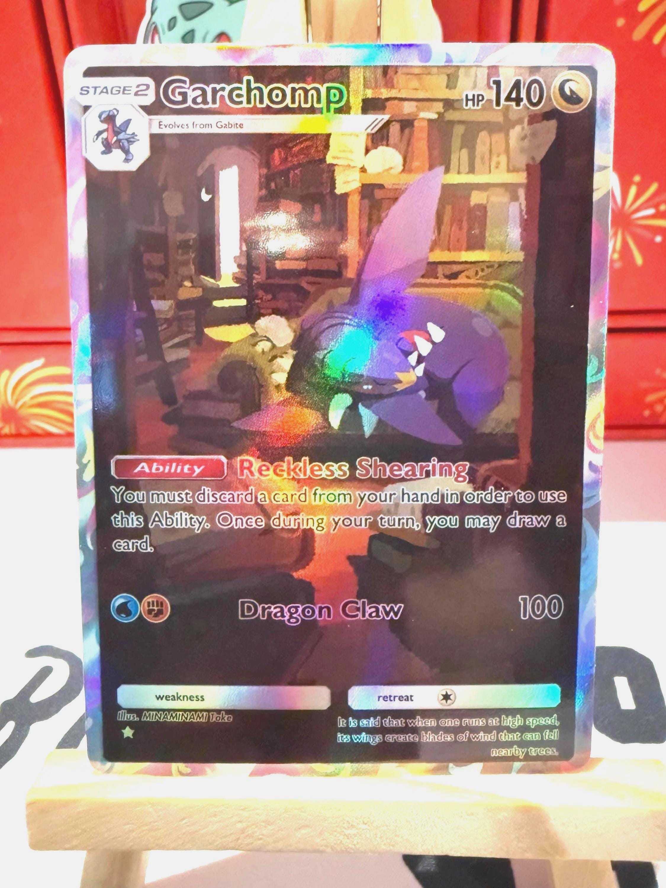 Garchomp Pokemon Tcg Pocket Custom Full Art Illustration Holo Card Genetic  Apex Mythical Island Space Smackdown Shining Revelry Triumphant - Etsy