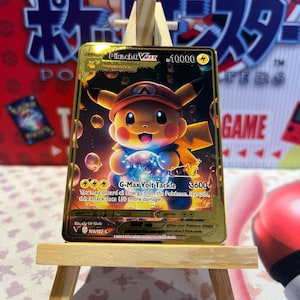 Pikachu Mario Alt Art Custom Pokemon METAL Karte - Fan Art Illustration maßgeschneiderte Karte