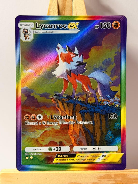 pokemon trading card game lycanroc Pokemon TCG Lycanroc Illustration Rare Card 166/159 Journey Together