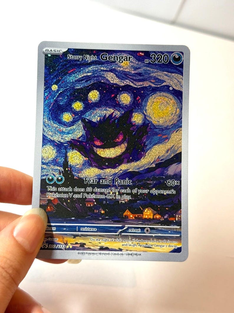 Gengar Pokemon TCG Custom Starry Night Gogh Full Art Illustration ...