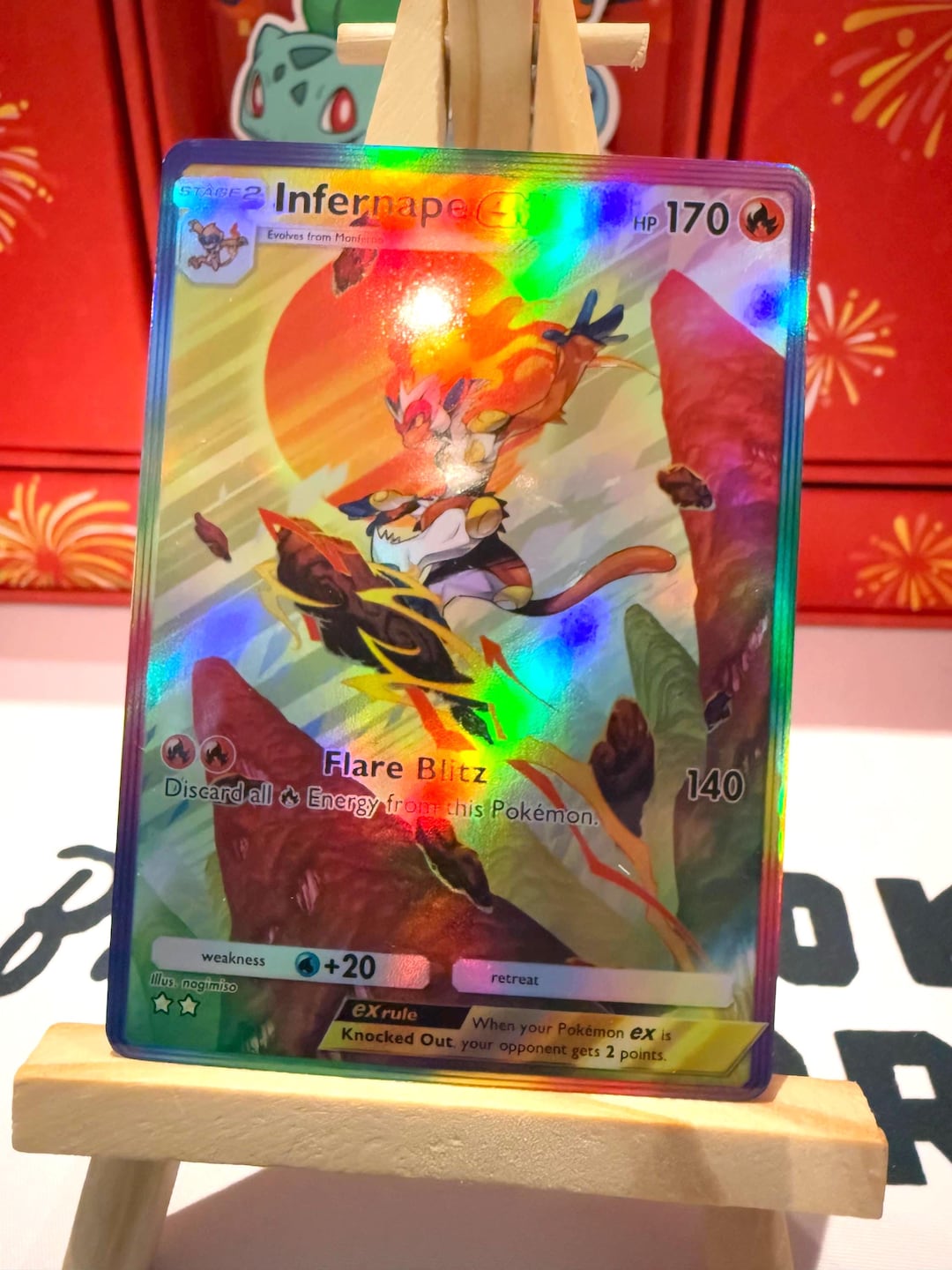 Infernape Pokemon Tcg Pocket Custom Full Art Illustration Holo Card Genetic  Apex Mythical Island Space Smackdown Shining Revelry Triumphant - Etsy