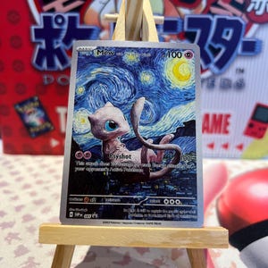 Cartes personnalisées Pokemon Van Gogh - Mew avec la nuit étoilée