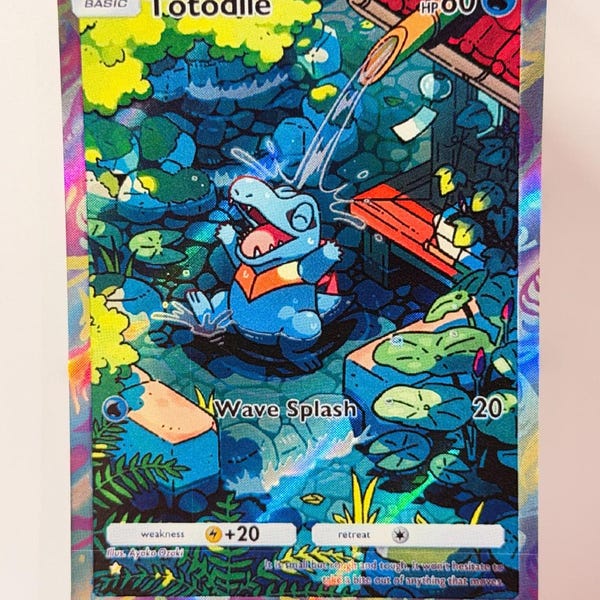 Totodile - Wisdom of Sea and Sky - Pokemon Tasche FANMADE Full Alt Art HOLO