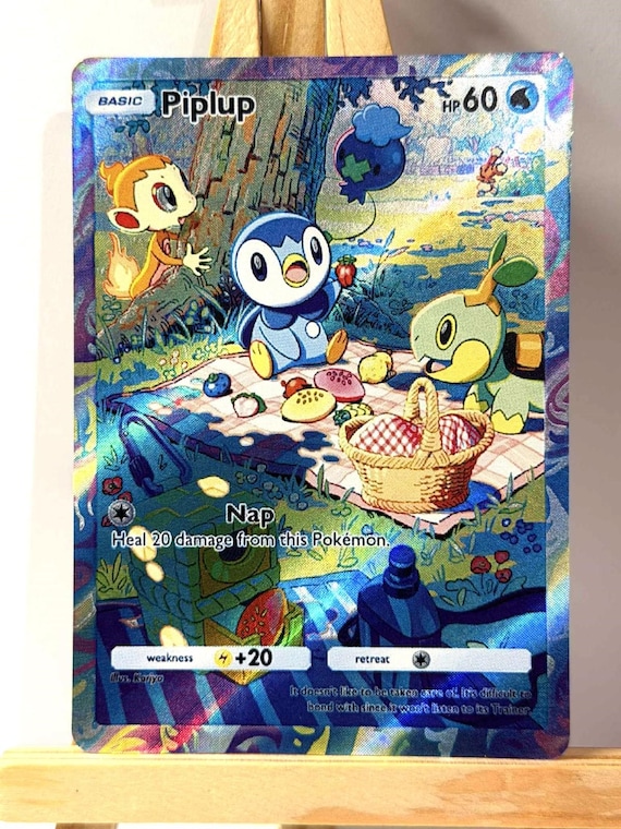 Piplup Promo - Pokemon Pocket FANMADE Full Alt Art HOLO - Etsy Israel