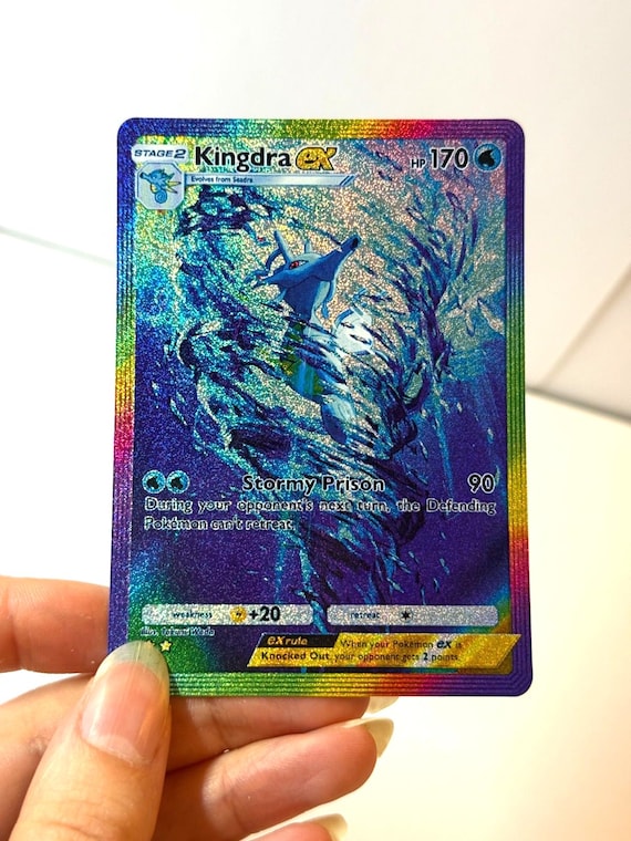 kingdra pokemon card holographic Kingdra Ex - Wisdom of Sea and Sky - Pokemon Pocket FANMADE Full Alt Art  HOLO
