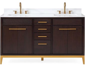 60 inch Modern Style Beatrice Double Sink Bathroom Vanity
