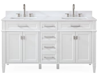 60 inch Durand Modern Double Sink Bathroom Vanity