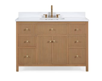 48 Inch Natural Oak Bathroom Vanity