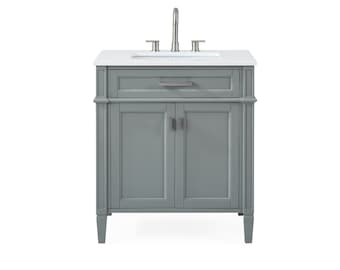 30 Inch Durand Modern Gray Bathroom Sink Vanity with Stone Counter Top