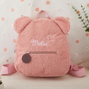 Sac à dos ours en peluche, sac à dos pour enfants nommé, sac à dos personnalisé, sac à dos ours en peluche brodé pour enfants, sac à dos pour tout-petit