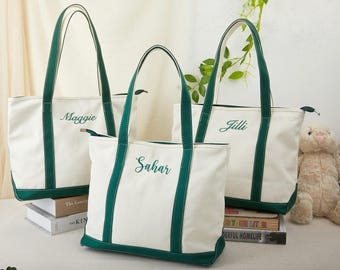 Custom Tote Bag, Bridesmaid GiftsTote Bag, Embroidered Canvas Tote Bag with Initials, Bridal Shower, Personalized Gifts, Bachelorette Gifts