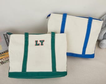 Embroidered Personalized Tote Bag, Bridesmaid Gift, Travel Bag, Custom Name Tote Bag, Bride Gift, Gift for Her, Gift for Mom