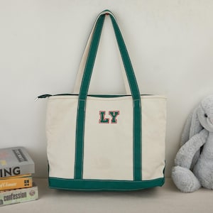 Bestickte personalisierte Einkaufstasche - Geschenk für Sie, Geschenk für Mutter, Brautjungfer Geschenk, Brautgeschenk, Reisetasche, benutzerdefinierte Name Einkaufstasche