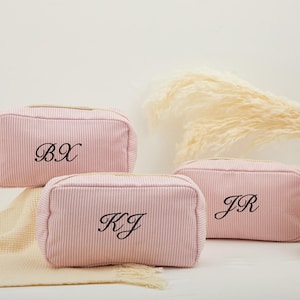 Bolsa de cosméticos personalizada, bolsa de cosméticos con nombre personalizado, bolsa de cosméticos de gran capacidad, bolsa de almacenamiento de cosméticos, bolsa de cosméticos con letras, regalo de dama de honor