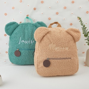 Sac à dos personnalisé en forme d'ours en peluche, sac à dos avec nom personnalisé, sac à dos pour enfants avec nom, sac en forme d'ours en peluche pour enfants, sac à dos avec nom pour enfants.