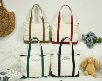 Custom Embroidered Handbags,Custom Canvas Tote Bag,Name Handbags,Bachelor Party Gifts,Gift for Her,Custom Handbag with Embroidered Initials