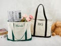 Custom Embroidered Handbags,Custom Canvas Tote Bag,Name Handbags,Custom Handbag with Embroidered Initials,Bachelor Party Gifts,Gift for Her product logo