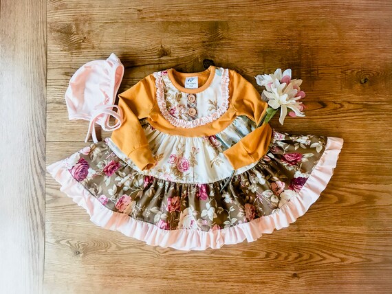 cute toddler dresses thanksgiving Proper Peony Girls Mayflower Thanksgiving Turkey Dress 2T