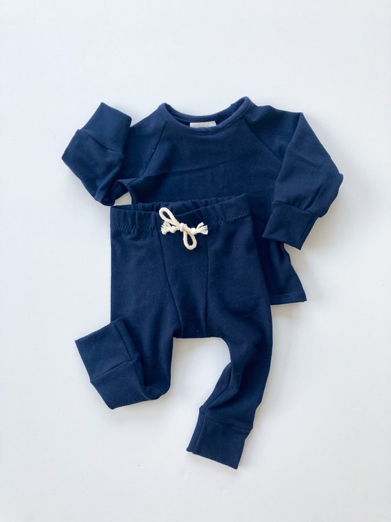 Cotton Knit Baby Boy Jogger Set Newborn Boy, Coming Home Outfit Baby Boy,  Toddler Joggers, Baby Boy Clothes, Baby Boy Gift, Baby Clothes 