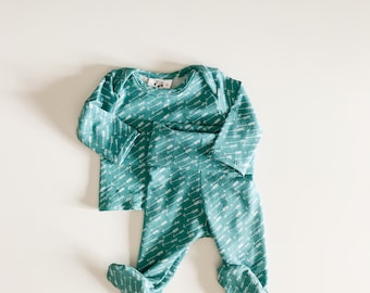 Cozy footsie outfit knit baby outfit coming home outfit footed pants baby shirt romper