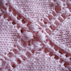 Knitting Pattern Baby Blanket Estonian Lace Nupps Knitted For Baby Boy Baby Girl Hand Knitted for Newborn image 5