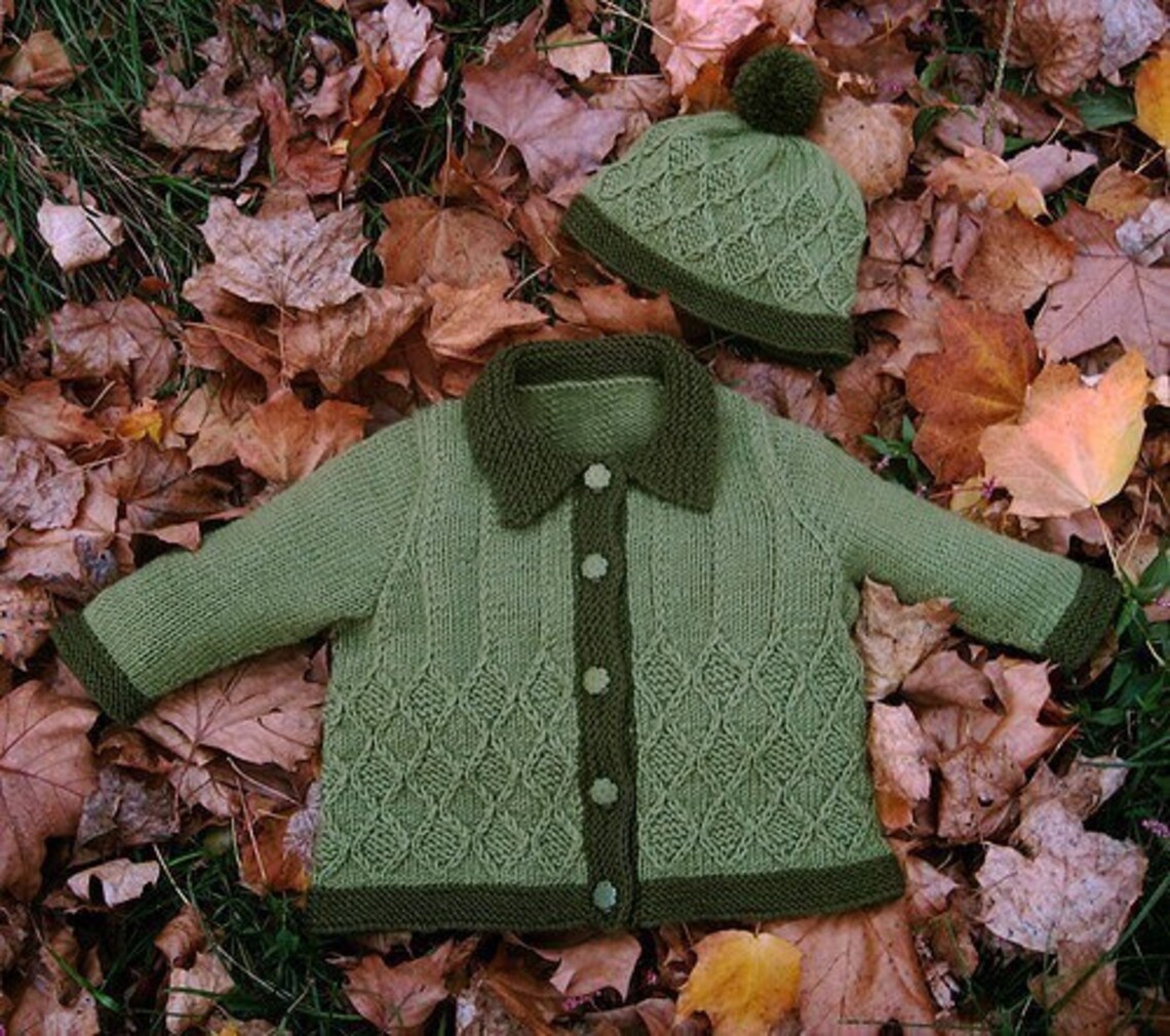 Adam and Eve Unisex Baby/toddler Sweater and Hat Knitting Etsy