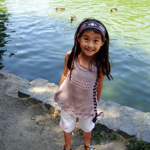 編み物パターン レース 女の子 ドレス チュニック 夏 ノースリーブ タンクトップ 即時ダウンロード 上級初心者 成長に合わせて拡張可能 ベビー 子供