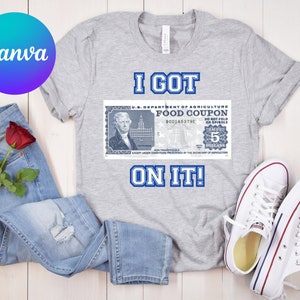 I Got 5 on it Food Stamp PNG, Retro T-Shirt, Vintage, Back in the day hustle