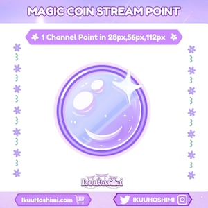 Magic Coin Channel Points for Twitch | Twitch Channel Point, Twitch Emotes, Cute Channel Points, Channel Point Icon, Channel Point