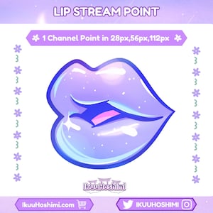 Puntos de canal de labios para Twitch / Punto de canal de Twitch, Emotes de Twitch, Puntos de canal lindos, Icono de punto de canal, Punto de canal