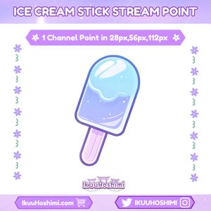 Ice Cream Stick Channel Points for Twitch | Twitch Channel Point, Twitch Emotes, Cute Channel Points, Channel Point Icon, Channel Point