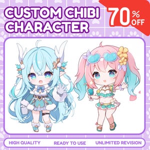 AANGEPASTE CHIBI LEUKE Anime| Chibi-personage | Chibi schattig | Chibi Twitch | Origineel personage | Chibi-emoties | Kawaii | Chibi-fanart | Chibi-huisdier