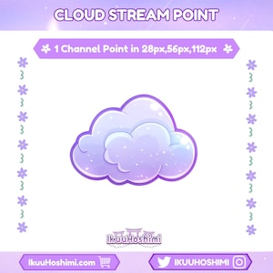 Cloud Channel Points for Twitch | Twitch Channel Point, Twitch Emotes, Cute Channel Points, Channel Point Icon, Channel Point
