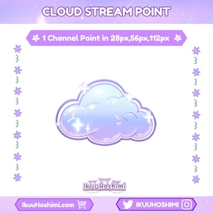 Cloud Channel Points for Twitch | Twitch Channel Point, Twitch Emotes, Cute Channel Points, Channel Point Icon, Channel Point