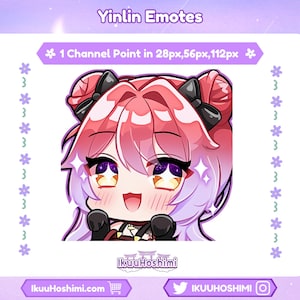 Yinlin Wuthering Waves Emotes | Custom Emotes | Writing Emote | Custom Twitch Emotes | Discord Emotes, Youtube Emotes