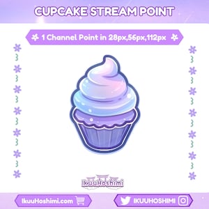 Cupcake Channel Points for Twitch | Twitch Channel Point, Twitch Emotes, Cute Channel Points, Channel Point Icon, Channel Point
