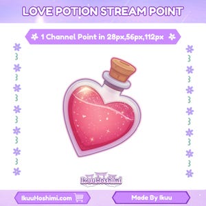 Love Potion Channel Points for Twitch | Twitch Channel Point, Twitch Emotes, Cute Channel Points, Channel Point Icon, Channel Point
