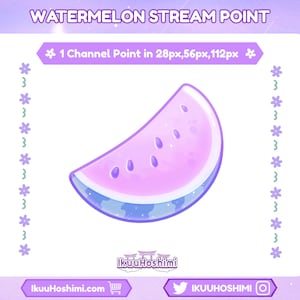 Puntos de canal de sandía para Twitch / Puntos de canal de Twitch, emoticonos de Twitch, puntos de canal lindos, ícono de punto de canal, punto de canal
