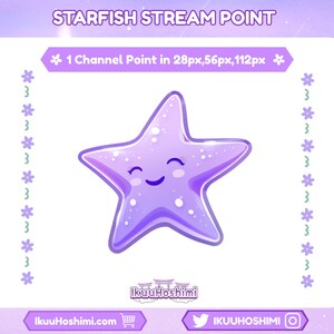 Starfish Channelpunkte für Twitch | Twitch Channel Point, Twitch Emotes, Niedlich Kanalpunkte, Kanalpunktsymbol, Kanalpunkt